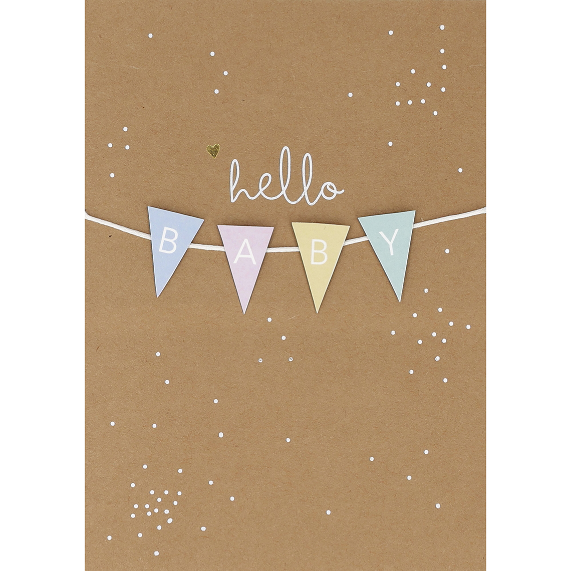 Natronpapierkarte "Hello Baby" 