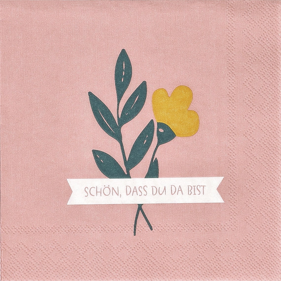 Geburtstag. Cocktailservietten "Schön, dass du da bist" 