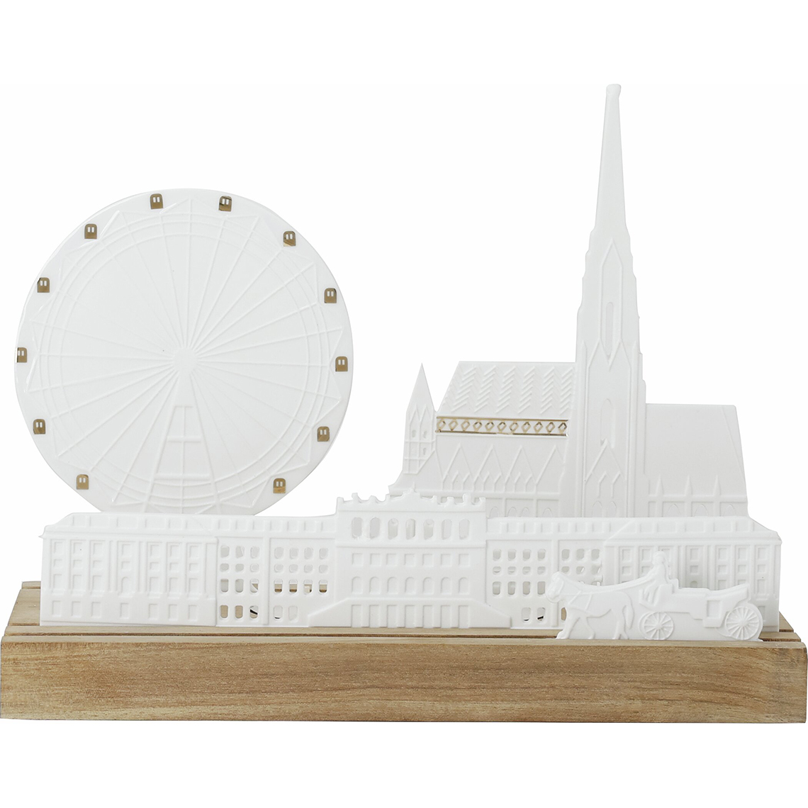 Lichtobjekt. Stadt. "Stadtsilhouette Wien" 