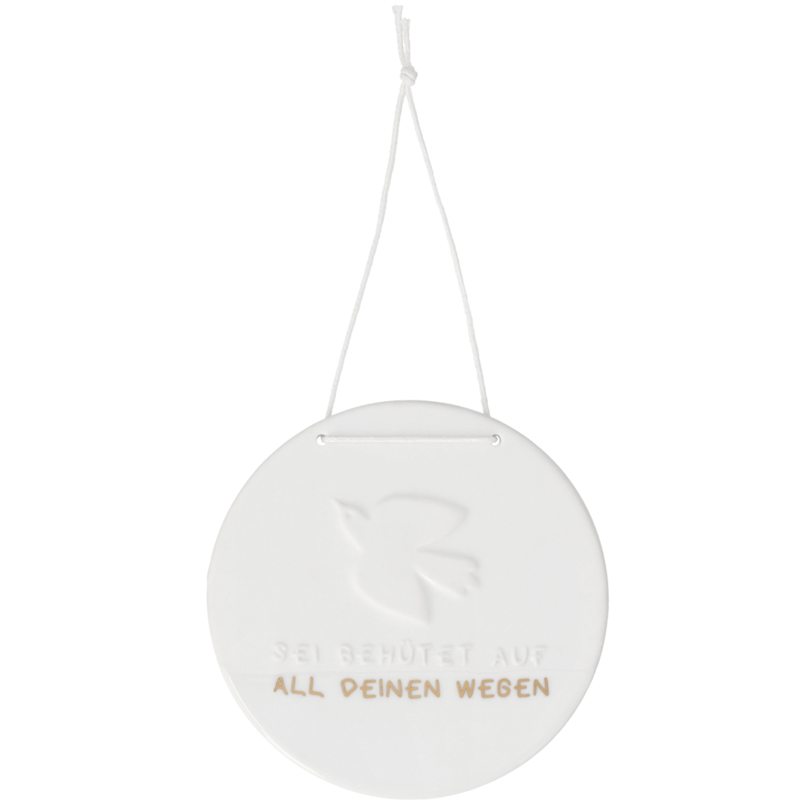 Glaubensfreude. Porzellanschild "Taube" 