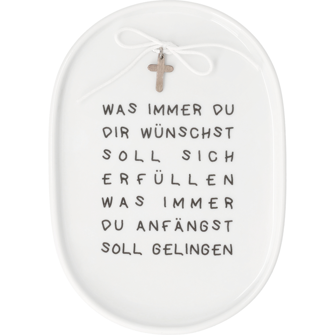 Glaubensfreude. Kleiner Porzellanteller "Was immer" 