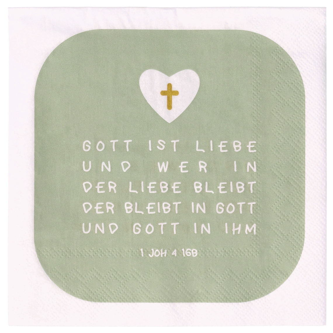 Glaubensfreude. Servietten "Gott ist Liebe" 