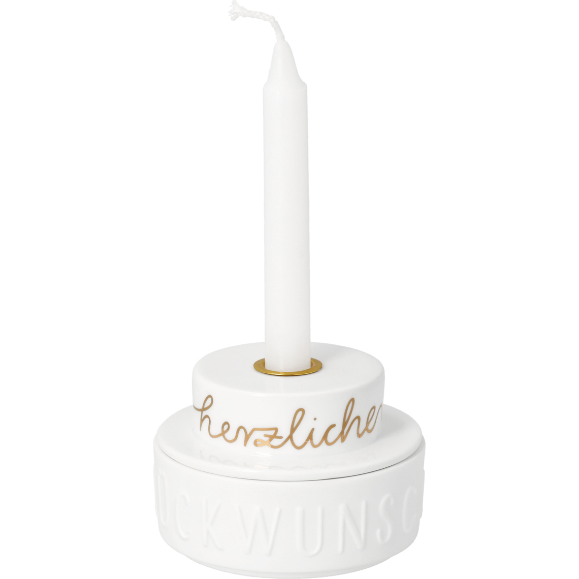 Kleiner Gruß. Lichttörtchen "Herzlichen Glückwunsch" 