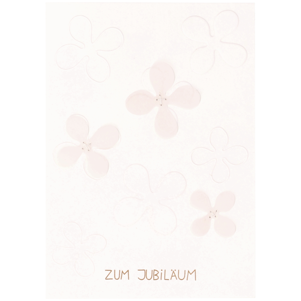 Karte blumig "Zum Jubiläum" 