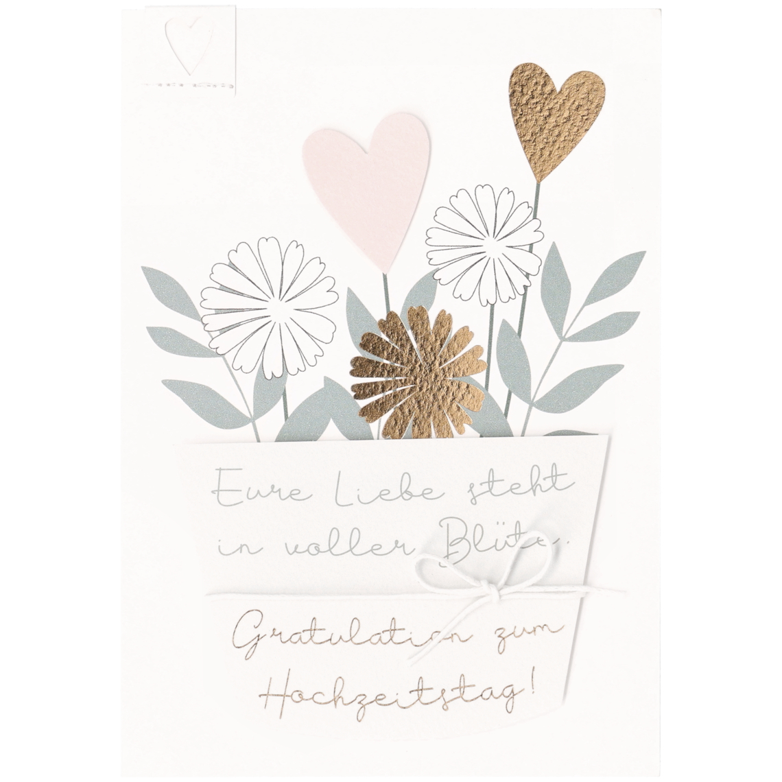 Blumenkarte. Hochzeitstag "Eure Liebe steht in voller Blüte" 
