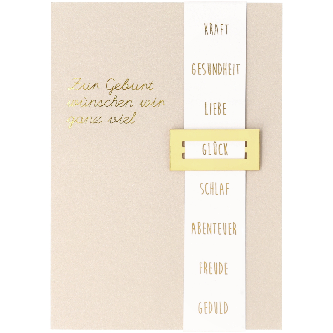 Geburtskarte "Zur Geburt wünschen wir ganz viel ..." 