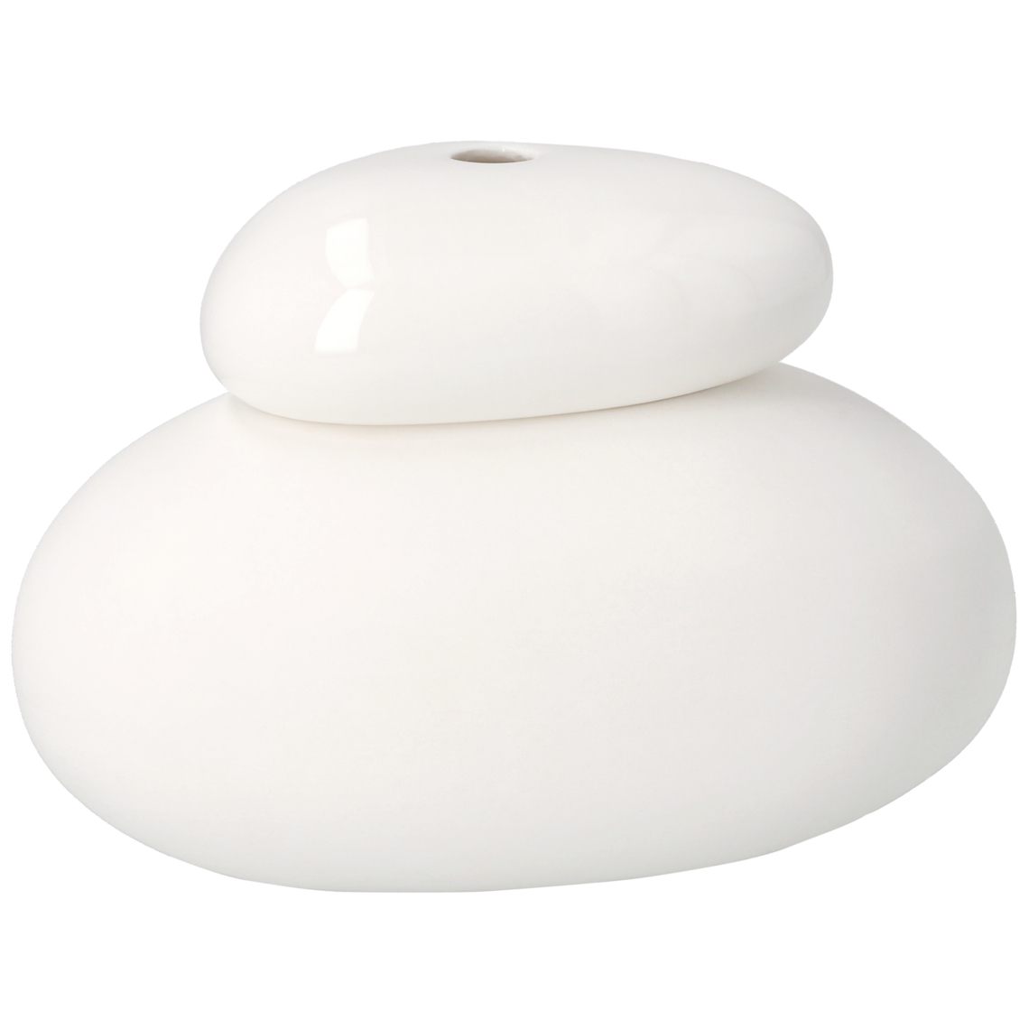 Naturelemente. Vase "Weiße Kiesel" 