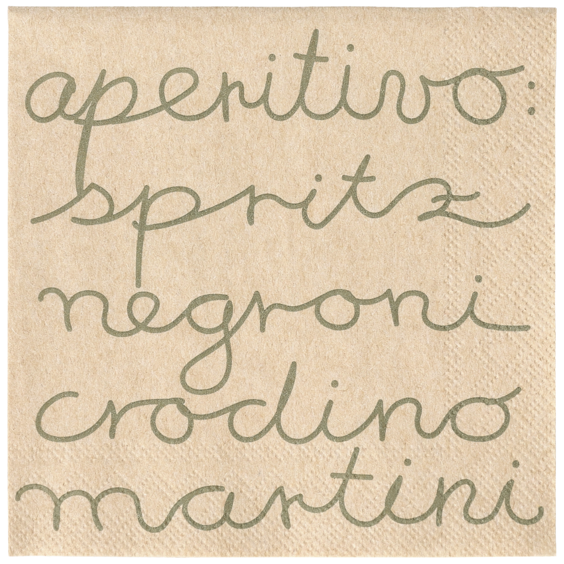 Cucina Italiana. Cocktailserviette "aperitivo" 