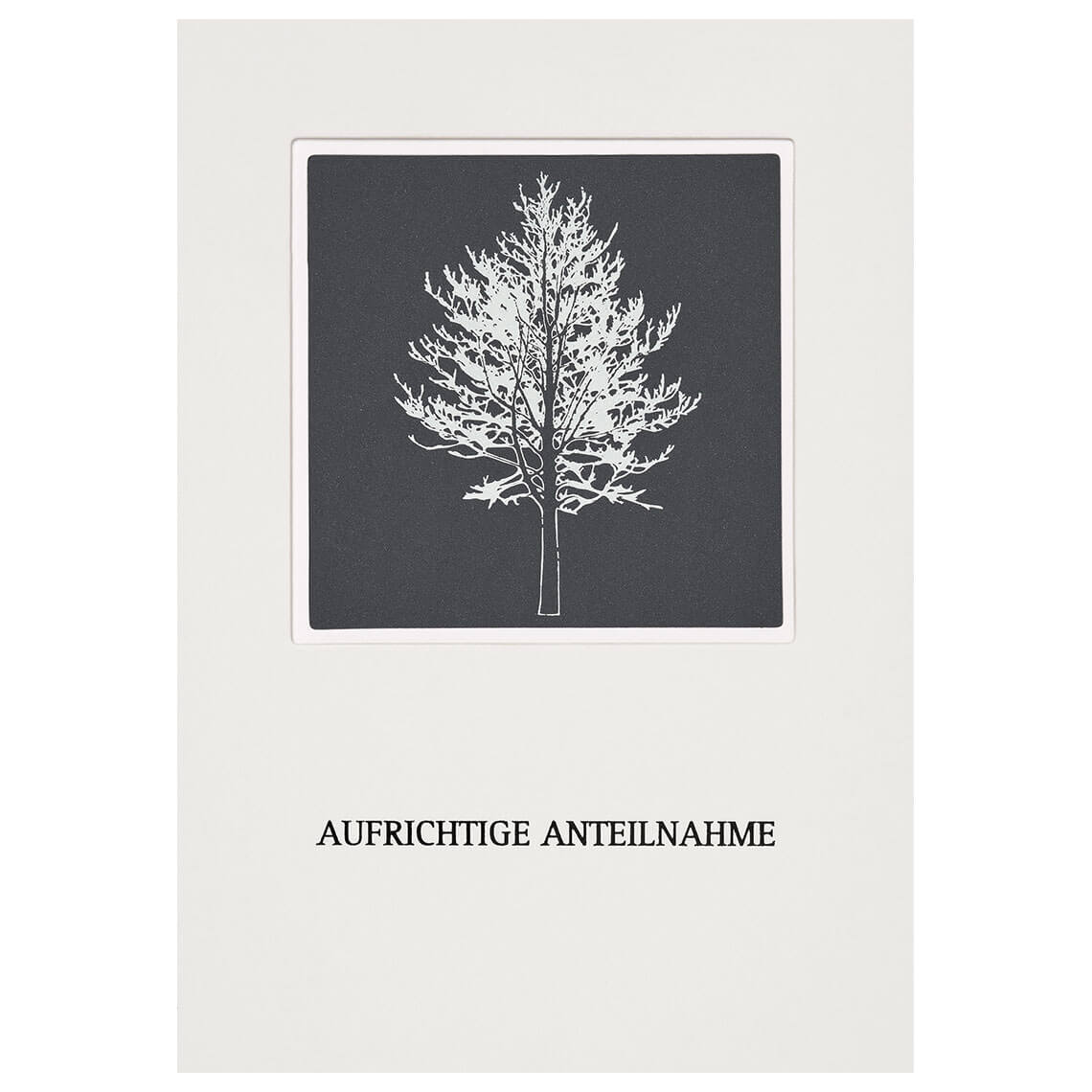 Passepartout Trauerkarte "Baum" 