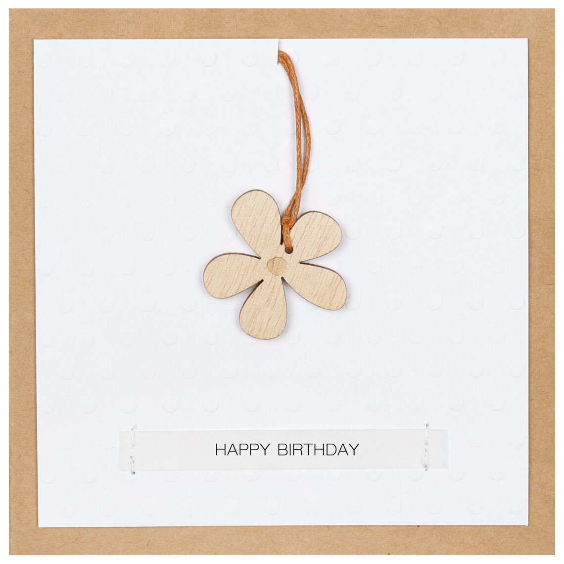 Holzanhängerkarte "Happy Birthday" 