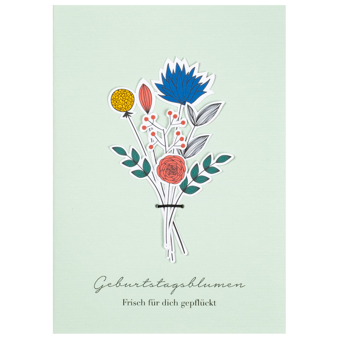 Blumenstraußkarte "Geburtstagsblumen" 