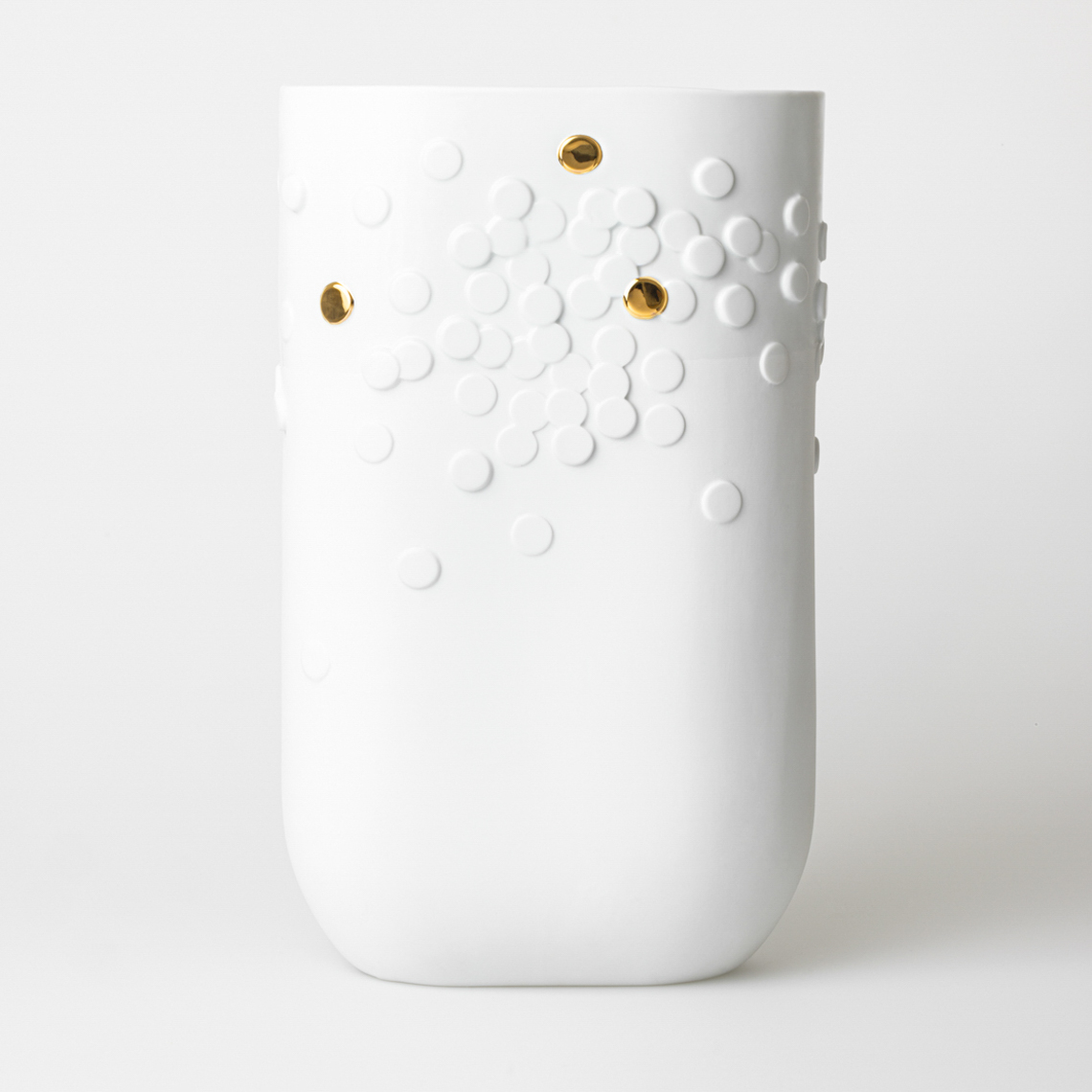 Goldener Punkt. Vase "Bodenvase" 