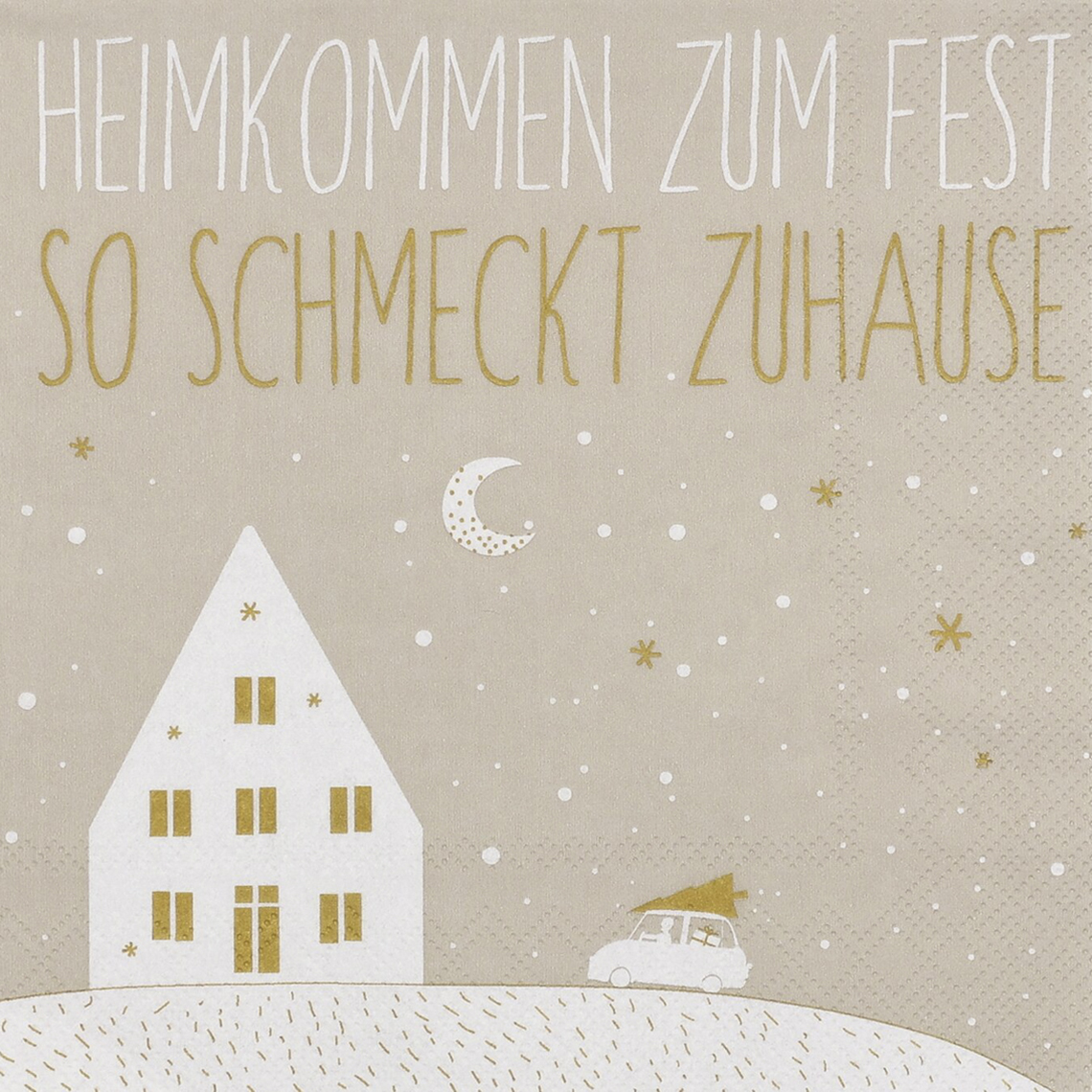 Lunchservietten "Heimkommen zum Fest..." 