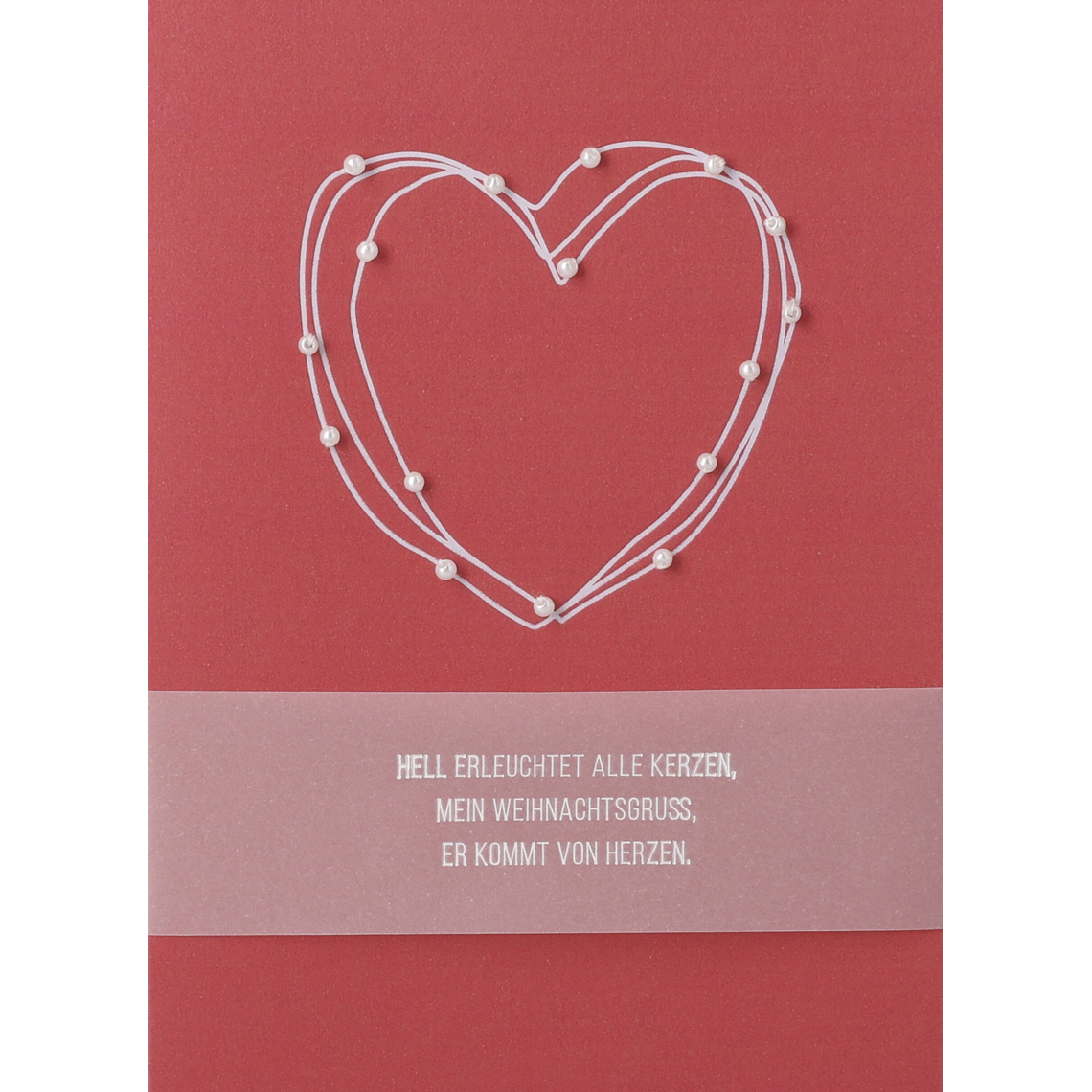 Perlenkarte "Weihnachtsgruß von ..." 