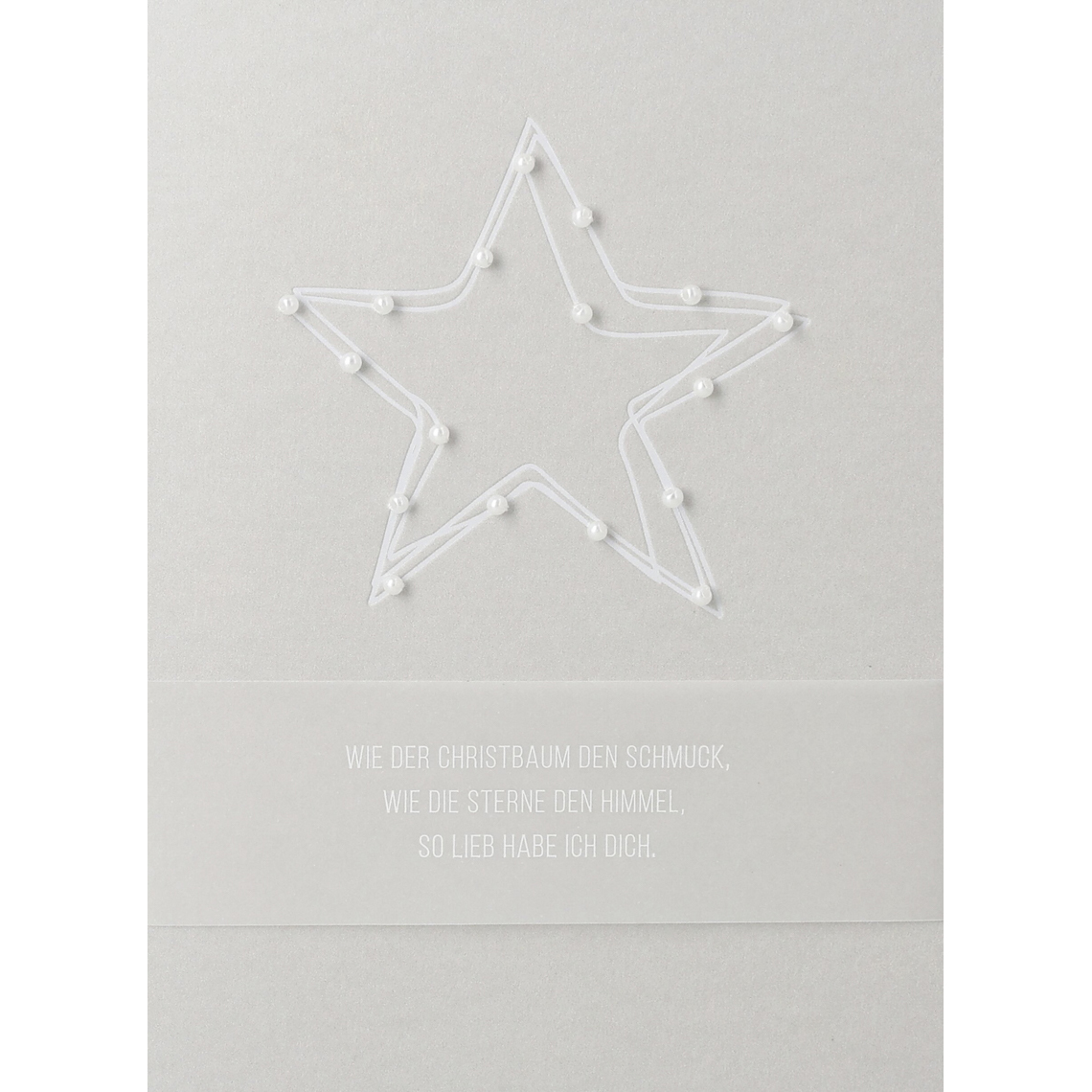 Perlenkarte "So lieb hab ich dich" 