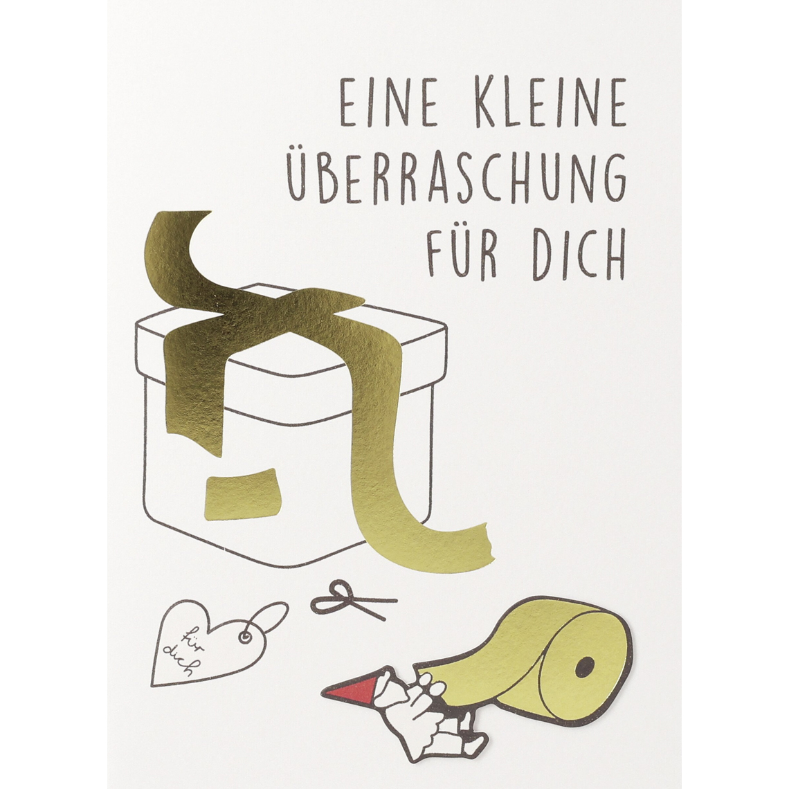 Heinzelmännchen Karte "Eine kleine Überraschung für Dich" 