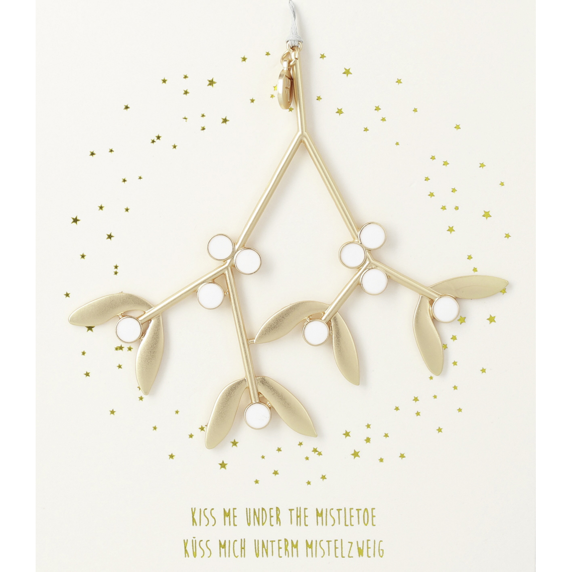 Mistelzweig "Gold. Kiss me under..." 