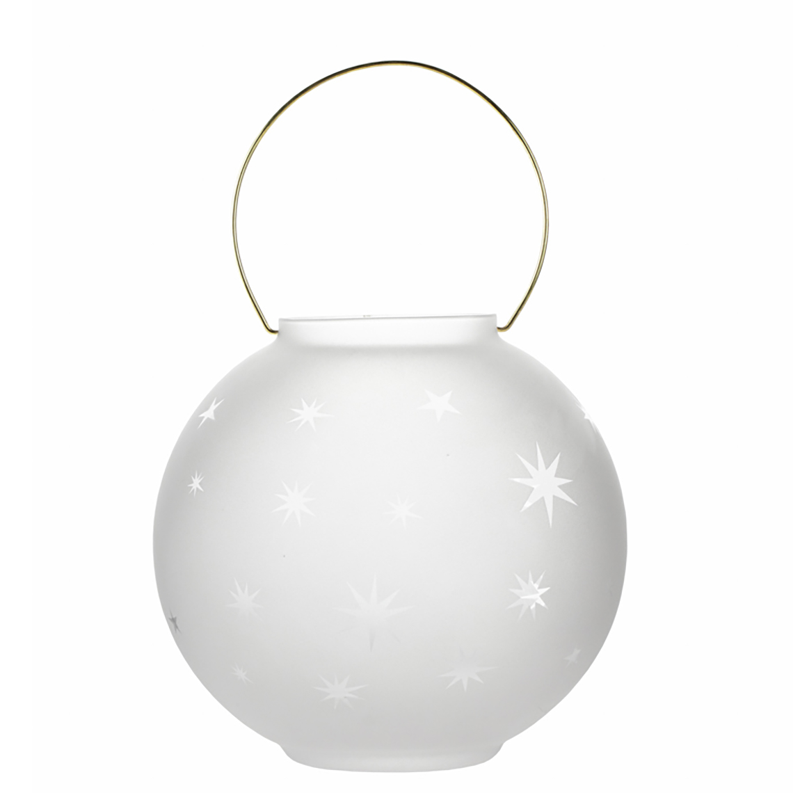 Gefrostetes Glaswindlicht "Stern" 