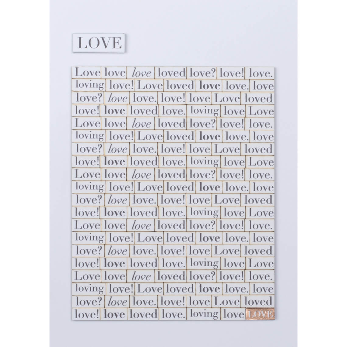 Wörterkarte "Love" 