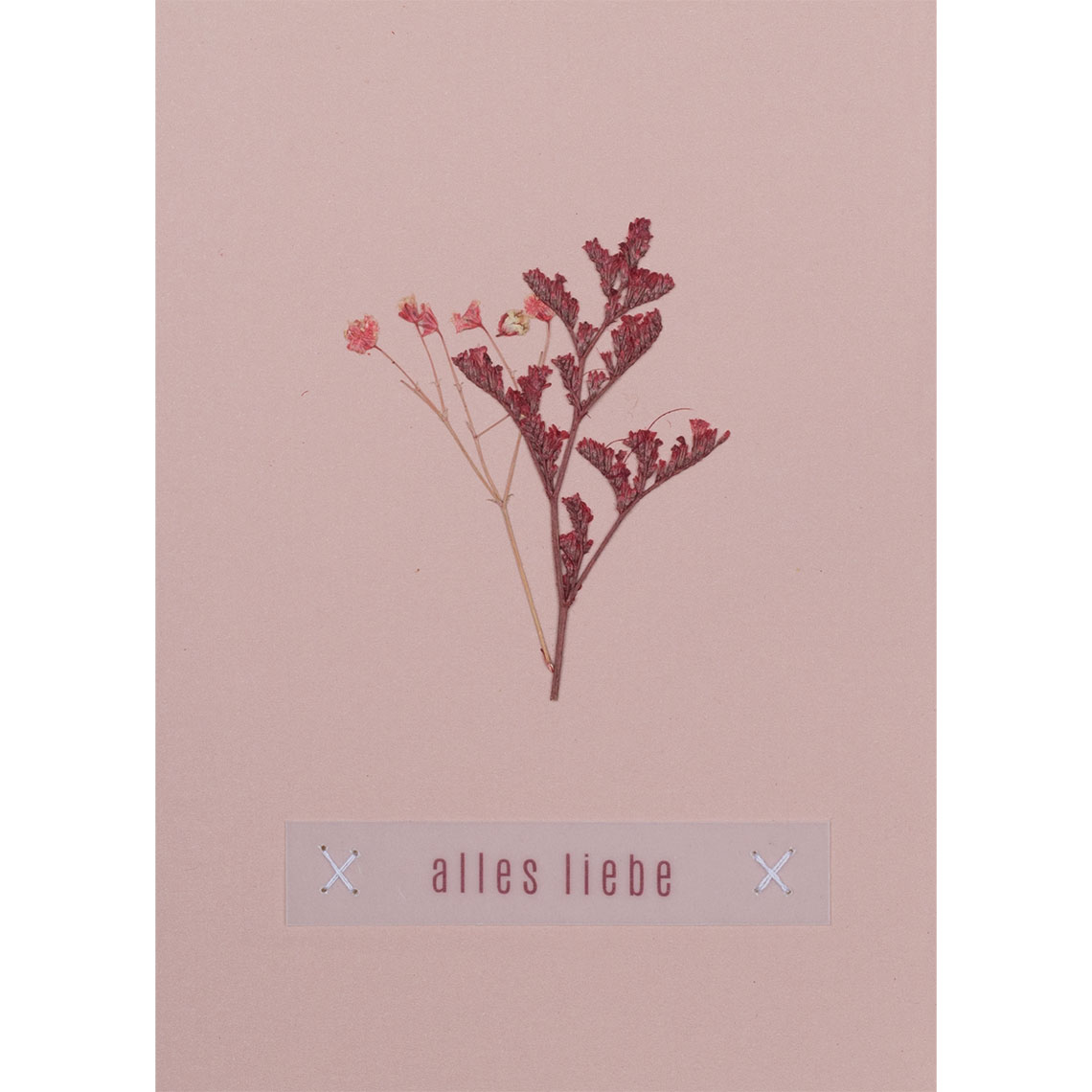 Blumengruß. Glückwunschkarte "Alles Liebe" 
