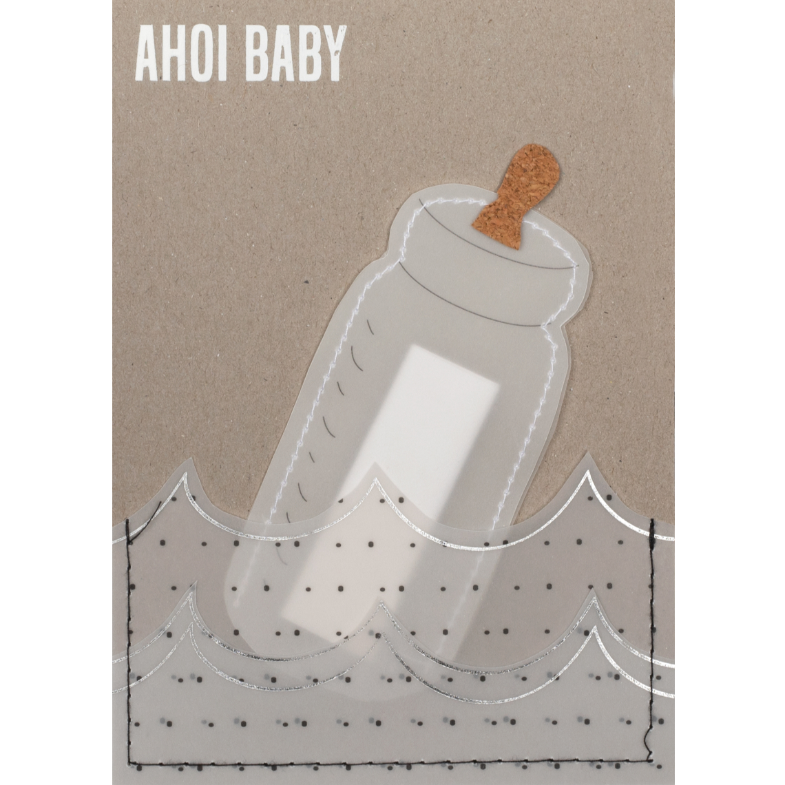 Flaschenpostkarte "Ahoi Baby" 